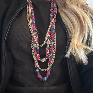 Multicolor Gold Chain Necklace